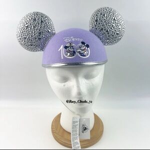 Disney Silver and Purple Mickey Ears Hat